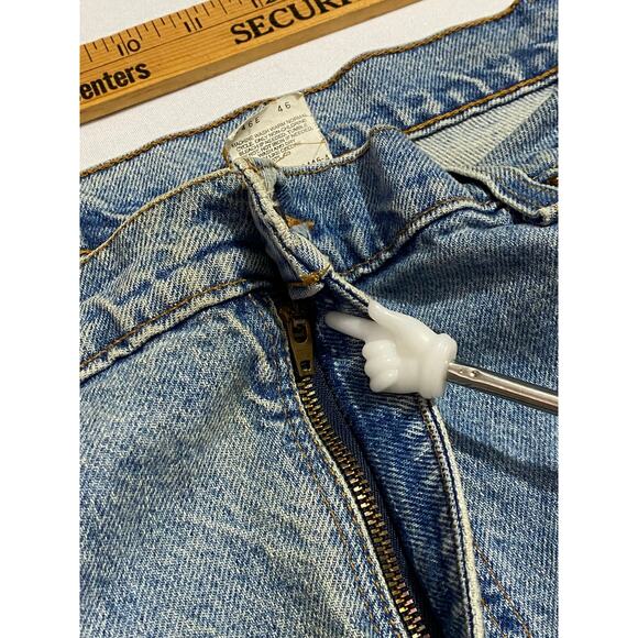 Levis 517 Jeans 42x32 straight leg Light Wash Blue USA Made orange Tab VTG - Picture 9 of 13